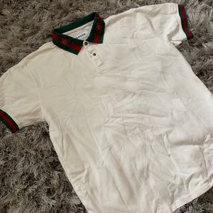 Gucci style Reason Brand Rose Embroidered Polo